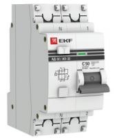 АД-32 1P+N 50А (С) 30мА тип AC эл. 4,5кА  PROxima (DA32-50-30-pro)