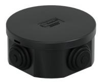 Коробка JBR080 D=80х40, 4 вых., IP44, черная (44005BL-1)