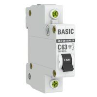 Автоматический выключатель 1P 63А (C) 4,5кА ВА 47-29 Basic (mcb4729-1-63C)
