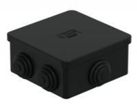 Коробка JBS080 85х85х40, 6 вых, IP44, черная (44006BL-1)
