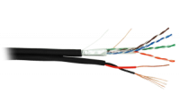 F/UTP 4pair, Cat5e, Out, PVC+PWR (EC-UF004-5E-PC150-PE-BK)