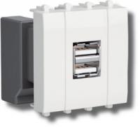 Розетка USB 2.1А Avanti 2 модуля ванильная дымка (4405542)